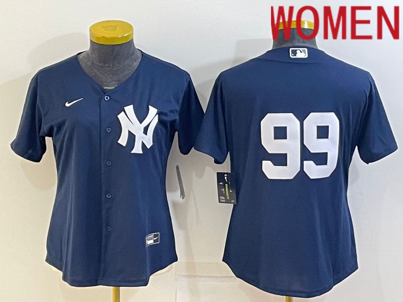 Women New York Yankees #99 No Name Blue Game Nike 2022 MLB Jersey->new york yankees->MLB Jersey